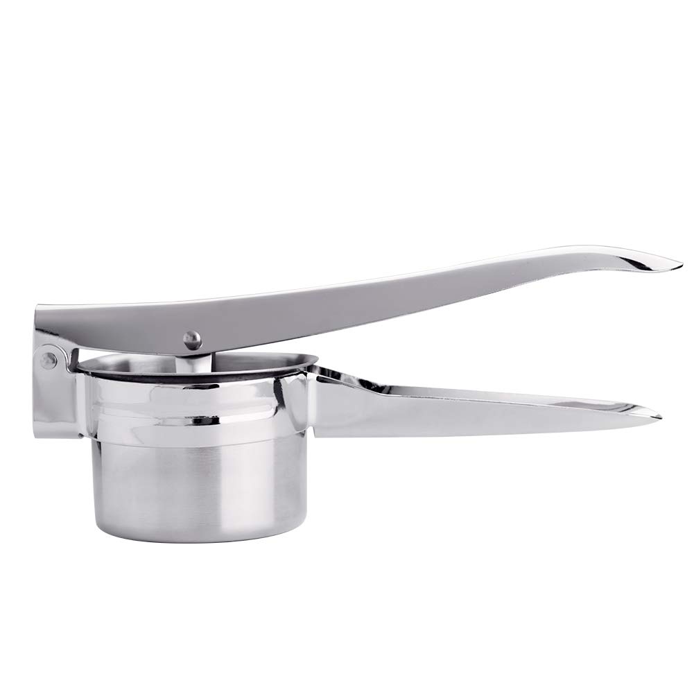 Schiacciapatate Manuale in Acciaio Inox, Professionale Potato Ricer, Pressa per Purè di Patate Liscie, Marmellata, Verdure E Frutta, con 3 colini sostituibili (Fine Medio Grossolano)