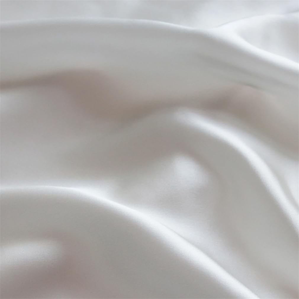 Suministros De Costura DIY De 1 Metro, Tela Satinada De Seda, Bufanda Blanca Brillante, Accesorios Para Prendas De Vestir, Telas Charmeuse De Seda Suave