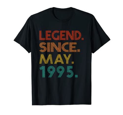 Legend Since May 1995 Year Of Birth Birthday Vintage 1995 Camiseta