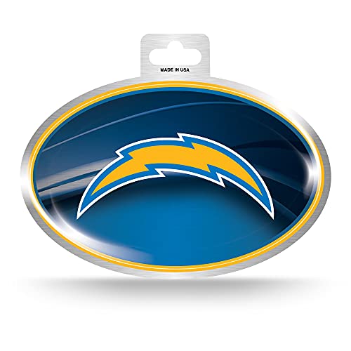 Rico Industries NFL Los Angeles Chargers Metallic Team Logo Sticker