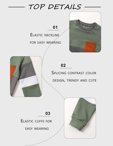 Image of Toddler Boy Clothes Long Sleeve Hoodie Sweatsuits Tops and Pants 2Pcs Boys Fall Winter Outfits Set