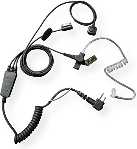 Klein Electronics STEALTH-M1 Stealth 3-Wire Kit with Ring-finger PTT Push-to-Talk For use with Motorola/Blackbox/HYT/Relm/TEKK Radios; Microphone, PTT Push-to-Talk button and earpiece separated