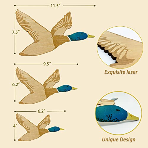 Midrean 3 Pcs Wooden Ducks Wall Decor For Bedroom Rustic Farm Carved Wood Wall Art For Home Living Room Kitchen Office Decorations #TOP5