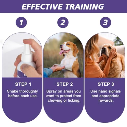 Aomig Fernhaltespray Hunde Knabberstopp für Hund Bitter Spray für Hunde Bitterspray Hundeabwehrspray Hundeschreck Fernhaltespray für Hunde Anti Kau und Lecken Spray für Möbel Kleidung Schuhen (200ml)
