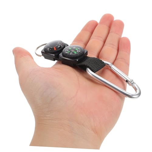 Brújula con termómetro y clip carabinero Negro GANAZONO miniatura 3