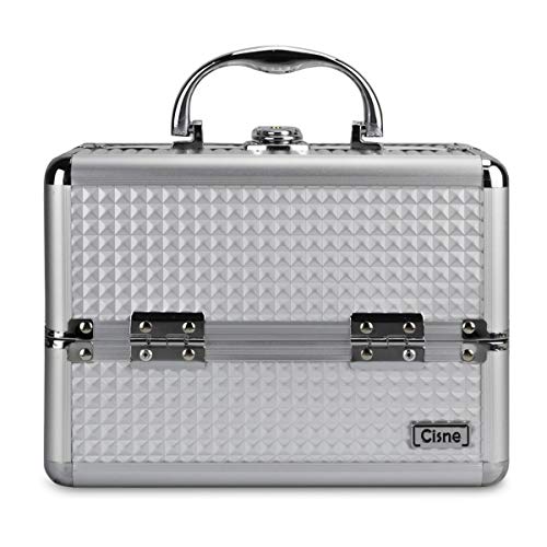 Maleta de Maquiagem Cisne Alumínio Reforçada 4 Bandejas