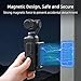 TEHAOUU Magnetic Mount Stand for DJI Osmo Pocket 3 Magnetic Mount Stand with 1/4 Screws Adaptable Angle Suction Case Holder Action Camera Accessories (2 Pcs)