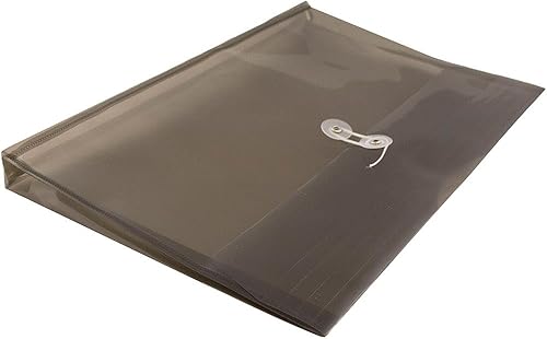 Vista 108 de Sobres de plástico con botón y cuerda, Variados Paquete de 6 colores surtidos