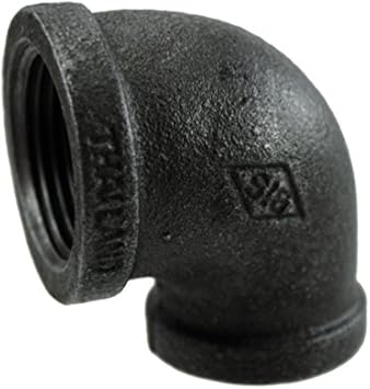 3 4 X 1 2 Black Pipe Reducing Elbow Pipe Fittings Amazon Com
