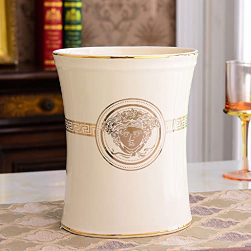 Caneca de basura retro mini decorativa para baño miniatura 5