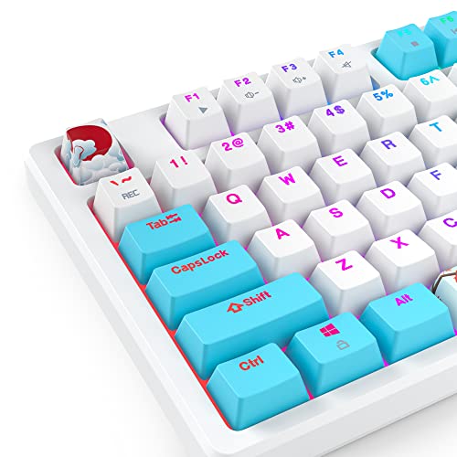 Teclado mecánico 60% para juegos con teclas retroiluminadas PBT duraderas 5