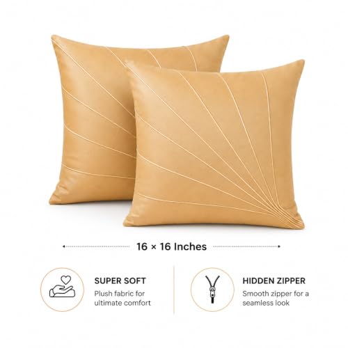 Image of Noor Silk Cushion Covers Pack of 7 | 16x16 Inches, Beige