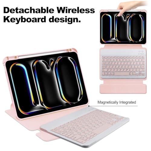 Protection Pro 11 2024 fine rose clavier amovible premium folio - 3
