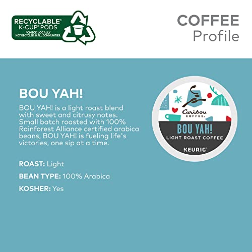 Image of Caribou Coffee Bou-Yah, Keurig Single Serve K-Cup Pods, 22 Count