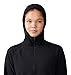 Mountain Hardwear Women's Summit Grid Half Zip Hoody, Black, Large