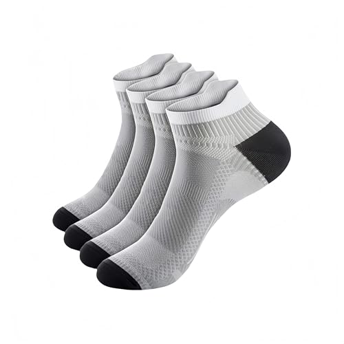 Ankle Compression Socks (2 Pairs) - Low Cut for Running Comfort & Support
