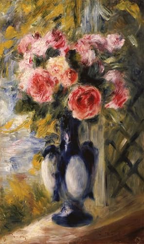 Tableau Renoir Roses en Vase pour une Ambiance Romantique de Chambre