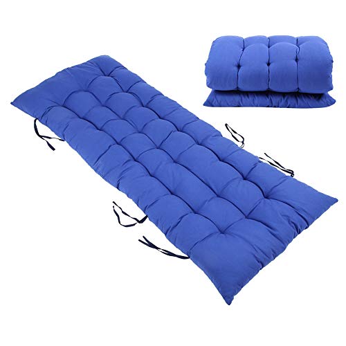 Cojín de Sillón de Salón, Cojines de Silla de Jardín Cojines Reclinables Colchones de Colchón Largo de Colchón Reclinable de Muebles de Patio para Chaise Longue Solar Banca Banca Columpio (48*155*8cm)