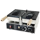 Pez gofrera Taiyaki Pescado en forma de panqueques Pez molde Waffle Maker Fish molde automático Sartén de gofres antiadherente Pez molde 1400W