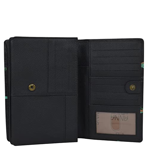Anna by Anuschka Women’s Hand-Painted Genuine Leather Organizer Wallet On a String3