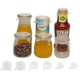 Extra Small Silicone Stretch Lids Reusable Silicone Jar Cover 3 Different Sizes Fit to 1.2 Inch to 2.4 Inch Small Jars,Food Cans,Bottles 6 Pack