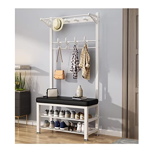 Perchero 3 en 1 para recibidor con Banco