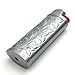 Lucklybestseller Metal Lighter Case Cover Sleeve Holder Vintage Floral Stamped for BIC Full Size Lighter J6 (Silver Gray)