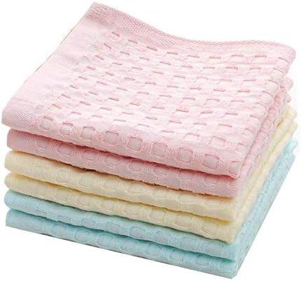 Fashiol Women's and Kid's Soft Cotton Towel Hankies Multicolour - Set of 6 (Size 10.5 x 10.5 inch) 4