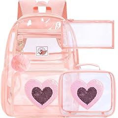Pink Love Clear Backpack Set