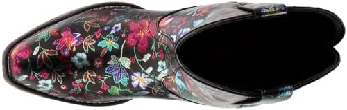 ROPER Womens Ingrid Floral Metallic Snip Toe Casual Boots Ankle Low Heel 1-2" - Black, Multi - Size 10.5 B | Image 5