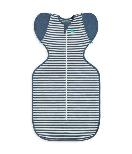 Image of Love to Dream Swaddle Up Transition Bag, Medium (6-8.5kg), Ideal for 20-24C, Patented Zip-Off Wings, Help Baby Transition from Being Swaddled to Arms-Free When Showing Signs of Rolling, Denim