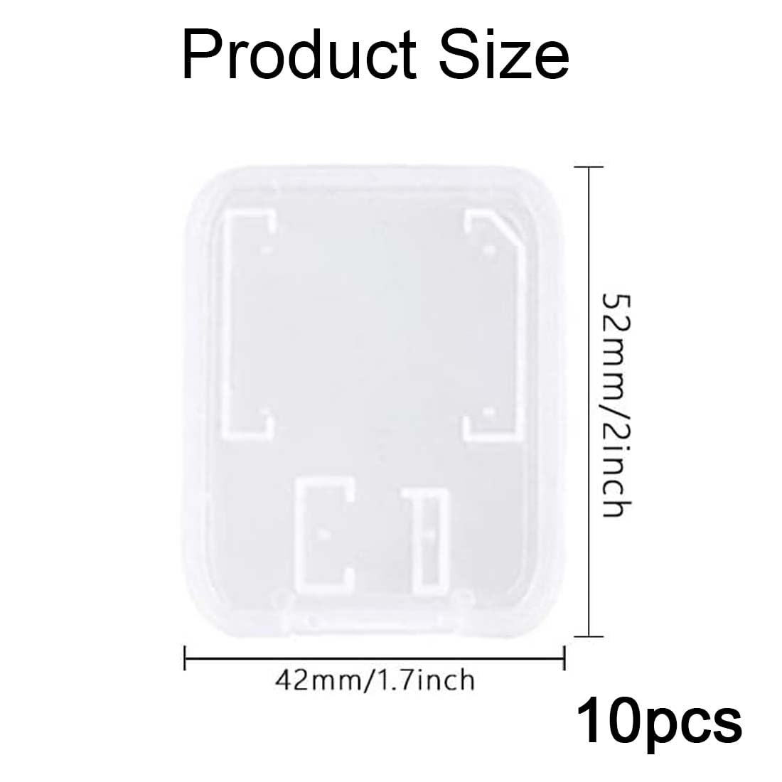 10 étuis Transparents Pour Cartes SD - Protection Anti-choc - Range Cartes Mémoire