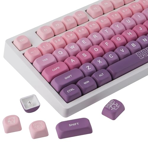 Keycaps PBT Sunzit MOA touches clavier mécanique 60 75 100 dégradé violet rose switch MX