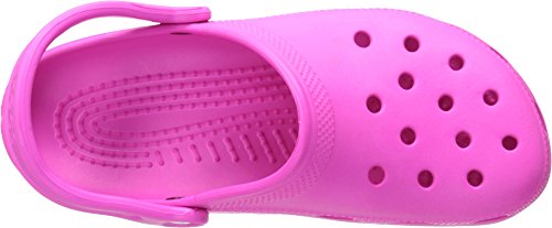 Image of Crocs Unisex Adult Classic Clog, Neon Magenta, 7 UK M / 8 UK W (M8W10)