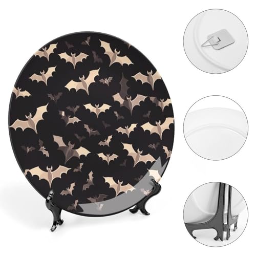 Plato decorativo de cerámica estilo chino de 7 pulgadas miniatura 4