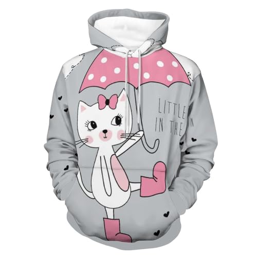 Sweat à capuche chat parapluie UMENG pour vos sorties décontractées
