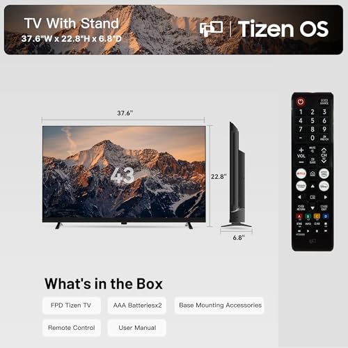 Image of FPD 43 Inch 1080p FHD Smart TV Powered by Tizen OS Flat Screen Television