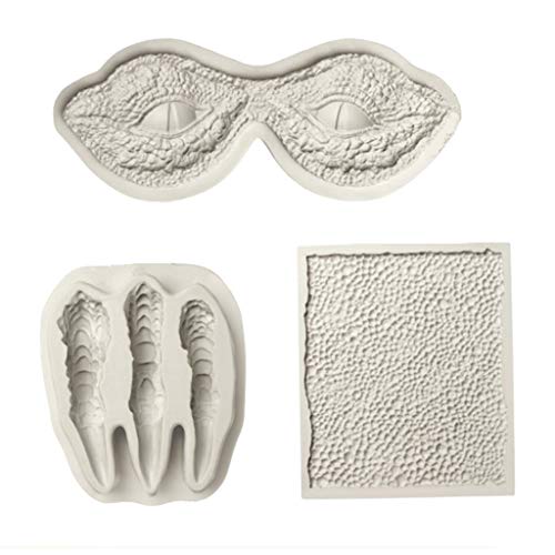 3Pc Flying Dragon Silicone Mold,Dragon Eye Fondant Mold,Candy Mousse Molds,Gypsum Polymer Clay Resin Mold,Christmas Birthday Wedding Party Cake Cookie Diy Decoration Baking Tool Kit #TOP3