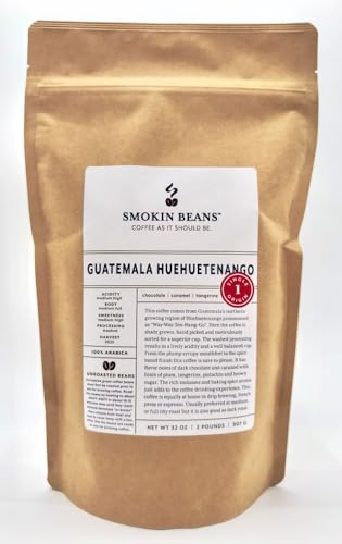 Smokin Beans Guatemala-Huehuetenango Washed Unroasted Green Coffee 2-Lb 1ct