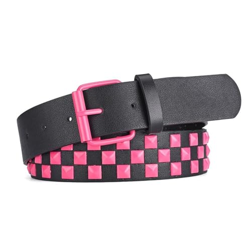 Women's Faux Leather Belt Punk Rock Pyramid Stud Goth Style Spiked Casual Fashion Thick Gothic Studded Belts2
