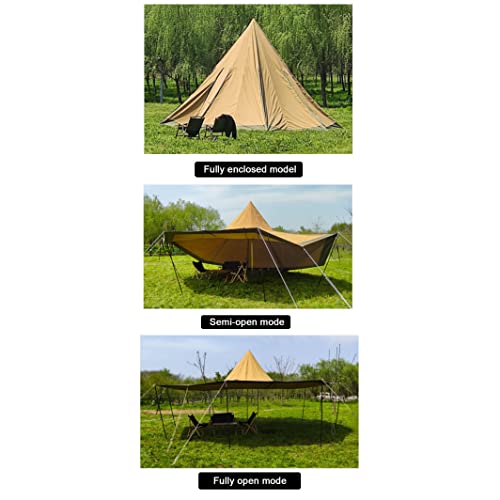 Carpa tipi impermeable para 8 personas 4 estaciones 600x600x350cm miniatura 7