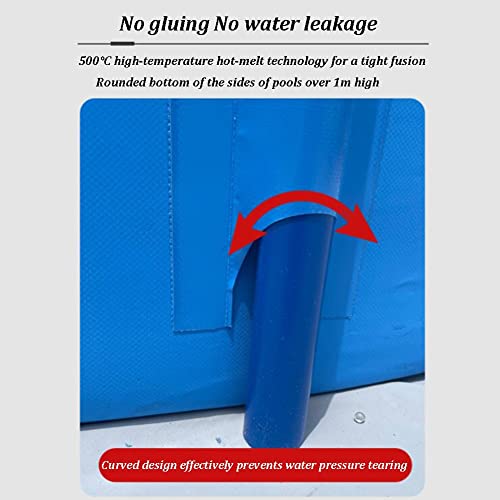 Serbatoio d'acqua per acquacoltura, stagno temporaneo per pesci in tela di PVC con struttura in acciaio con valvola di scarico, struttura solida per serbatoio dell'acqua portatile per piscina