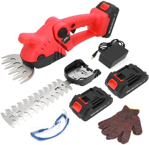 Tijeras de Césped y Setos a Batería 2 en 1, Cortasetos Eléctrico ...