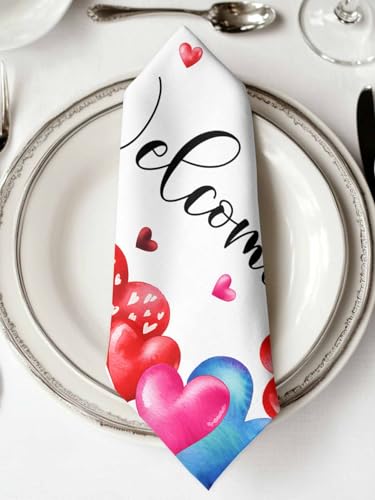 Servilletas de Tela Valentine's Love Set x4 50x50 cm miniatura 2