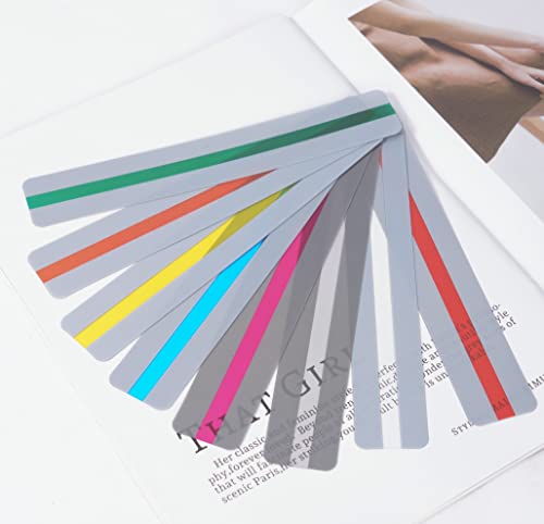 Vicloon Lesen Markieren, 16 Stücke Markierungsstreifen Bunt, Lineale Tracking, Markieren Streifen Farbige Overlay Lese, für Kinder Visuellen Stress, Legasthenie, Schule