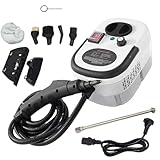 Handdampfreiniger - 7.87 Inches 2500W Hochdruck Dampfgerät,6 Stufen Einstellbar | 105 Grad Heißdampf Reiniger – Inklusive Bürsten Set Ideal Für Fugen Polster Und Autositze Schmutz