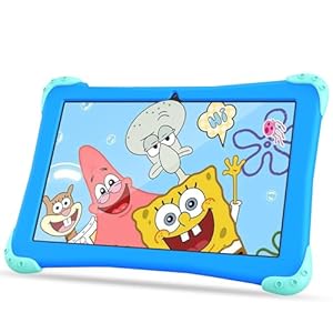 EagleSoar Kids Tablet 10 inch Android 14, Octa-core 2.0 GHz 10GB+64GB Expanded Memory(512GB), Toddler Tablet with 5G WiFi Dual Camera，kids tablets with Parental Control（Blue