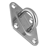 KJAOYU Placa de Ojo de la Almohadilla de Diamante de Acero de Acero Inoxidable 304 - Accesorio de Yates de Servicio Pesado de Grado Marino - 5 mm - Ideal para Botes, Yates, Camiones, (ZWS3211-8) 8mm