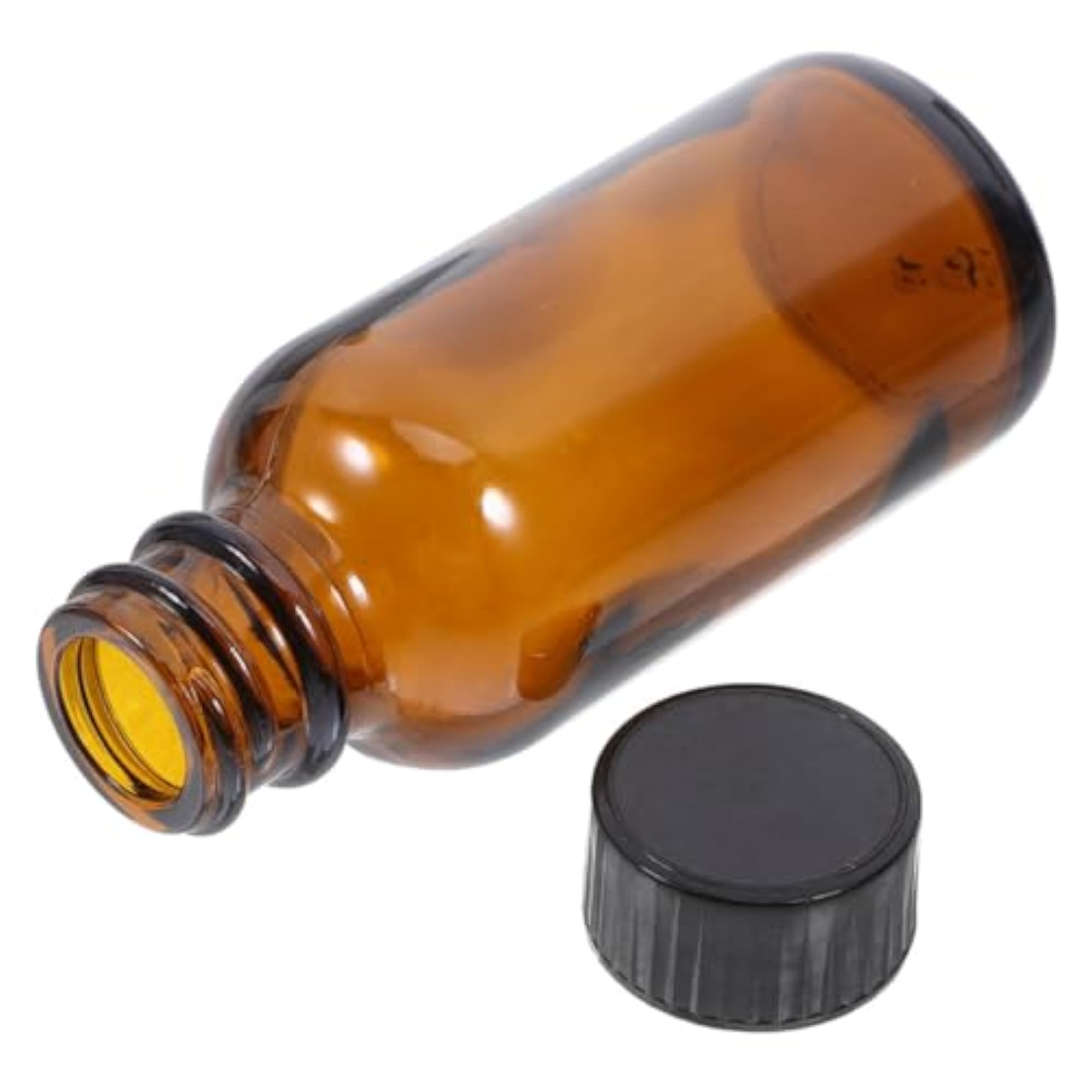Glass Amber Medical Jar, Refillable Liquid Storage
