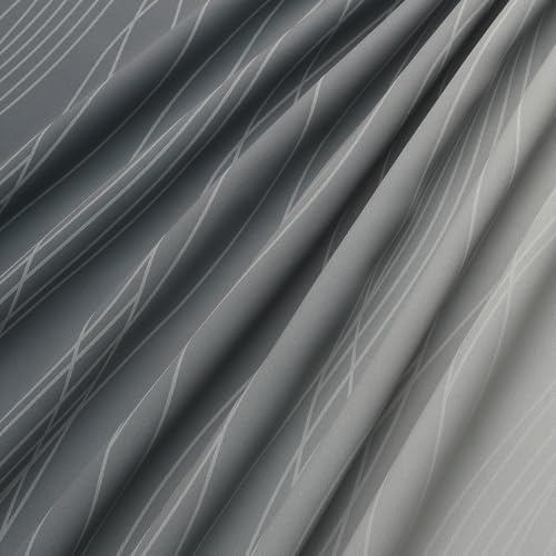 VEHEDE VEHEDE Farbverlauf Ombre Grau und Weiß Thermovorhang Kälteschutz Gardinen mit Ösen Schlafzimmer, Schallschutz Vorhänge Blickdicht Verdunklungsvorhänge Wohnzimmer, H 214 x B 107 cm, 2er Set - Verwendungsansicht 7 | Tages Deals